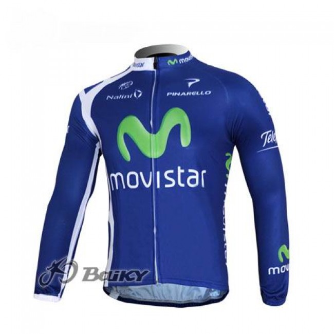 Movistar Team Fietsshirt lange mouw blauw 373