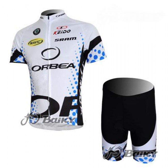 Orbea Pro Team Fietspakken Fietsshirt Korte+Korte fietsbroeken zeem wit 4112