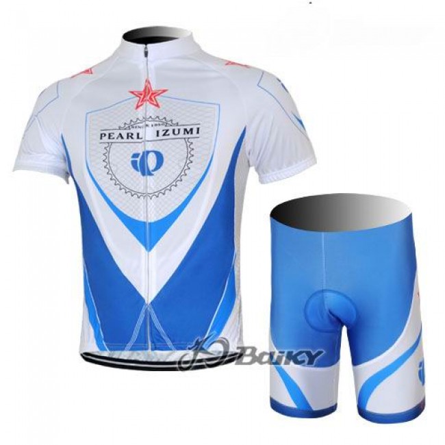 Pearl Izumi Fietspakken Fietsshirt Korte+Korte fietsbroeken zeem wit blauw 4122