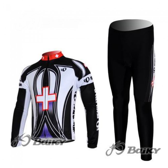 Pearl Izumi Pro Team Fietspakken Fietsshirt lange mouw+lange fietsbroeken wit zwart rood 4396