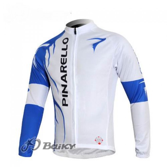 Pinarello Pro Team Fietsshirt lange mouw wit blauw 483