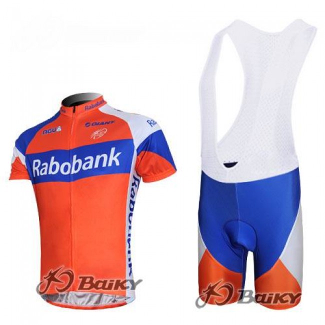 Rabobank Pro Team Fietspakken Fietsshirt Korte+Korte koersbroeken Bib roze blauw 4305