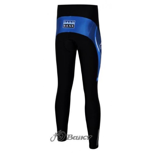 Saxo Bank Sungard Pro Team lange fietsbroeken met zeem blauw zwart 4789