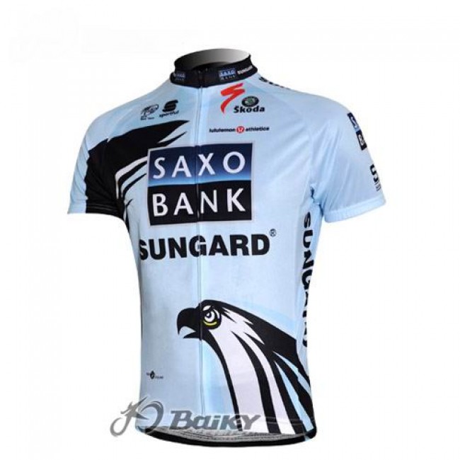 Saxo Bank Sungard Pro Team Fietsshirt Korte mouw wit 514