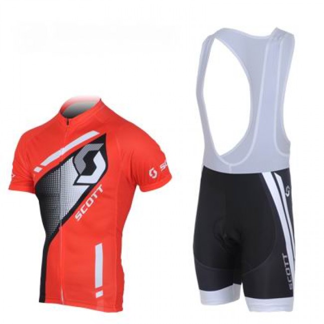 2013 Scott Racing Fietspakken Fietsshirt Korte+Korte koersbroeken Bib rood zwart 4208