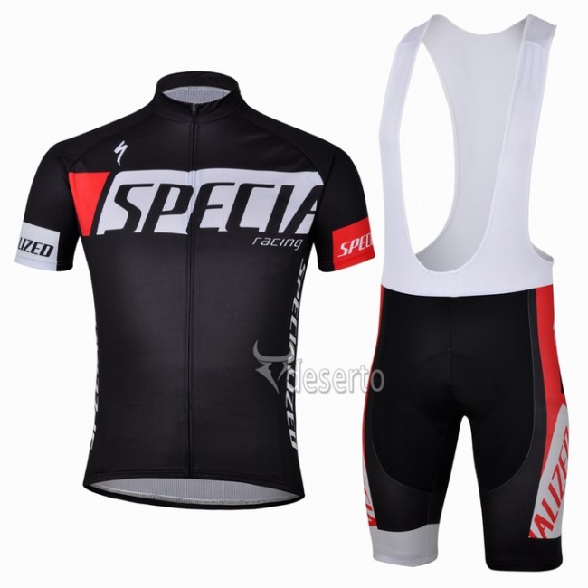 Specialized Racing Fietsshirt Korte mouw+Korte fietsbroeken Bib met zeem Kits zwart 1180