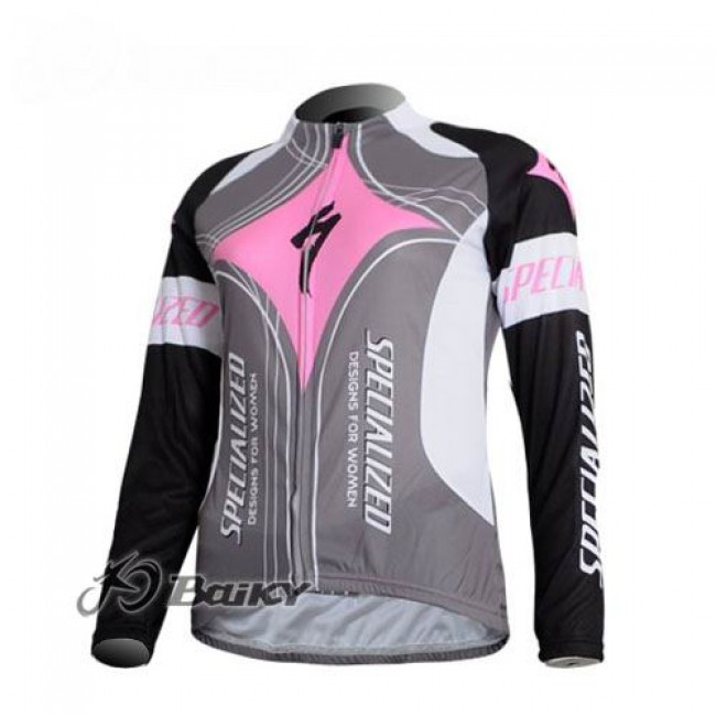 Specialized Pro Team S-Works Fietsshirt lange mouw roze Grijs Dames 559