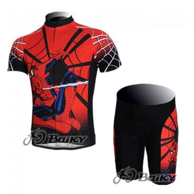Spiderman Fietspakken Fietsshirt Korte+Korte fietsbroeken zeem rood 4146