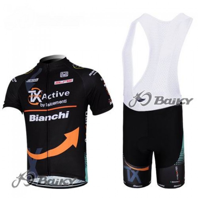 TX active bianchi Fietspakken Fietsshirt Korte+Korte koersbroeken Bibzwart 4333