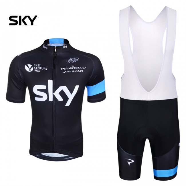 Team Sky 2014 Fietspakken Fietsshirt Korte+Korte koersbroeken Bib 1336