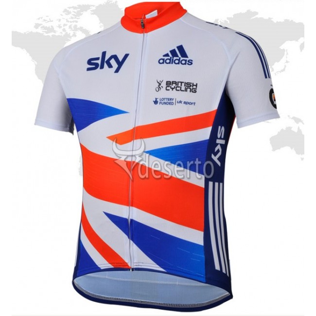 Team Sky Great Britain Verenigd Koninkrijk Fietsshirt Korte mouw 771