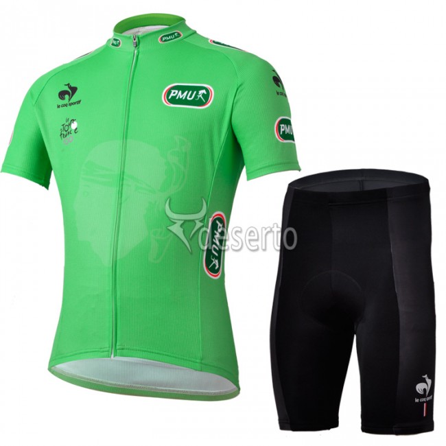 Tour de France Groene trui Fietspakken Fietsshirt Korte+Korte fietsbroeken zeem 4159