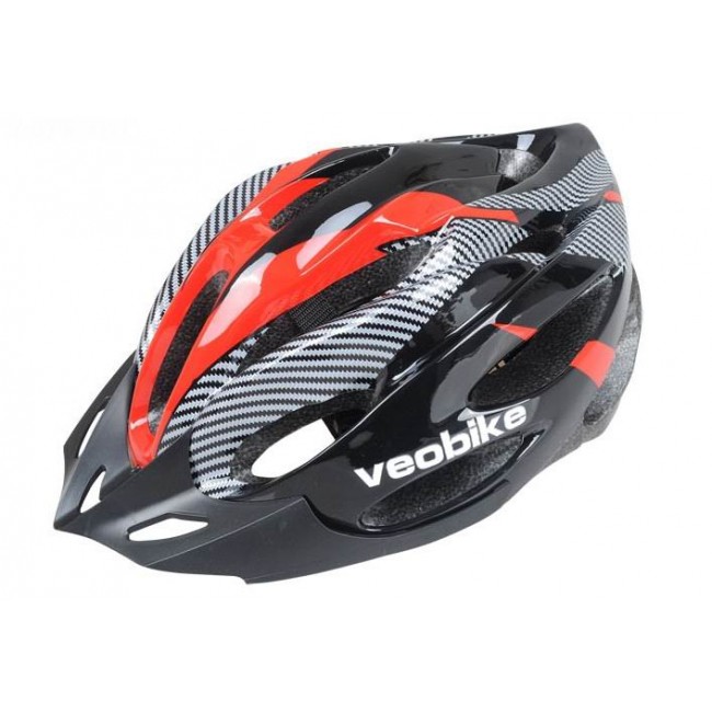 Veobike Fiets helmen rood zwart 3086