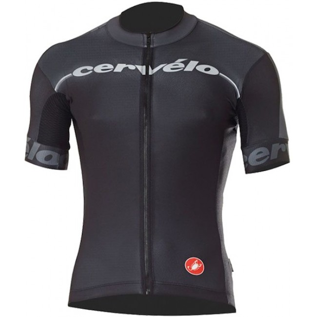 Cervelo zwart Proteam 2015 Fietsshirt Korte Mouwen 1719