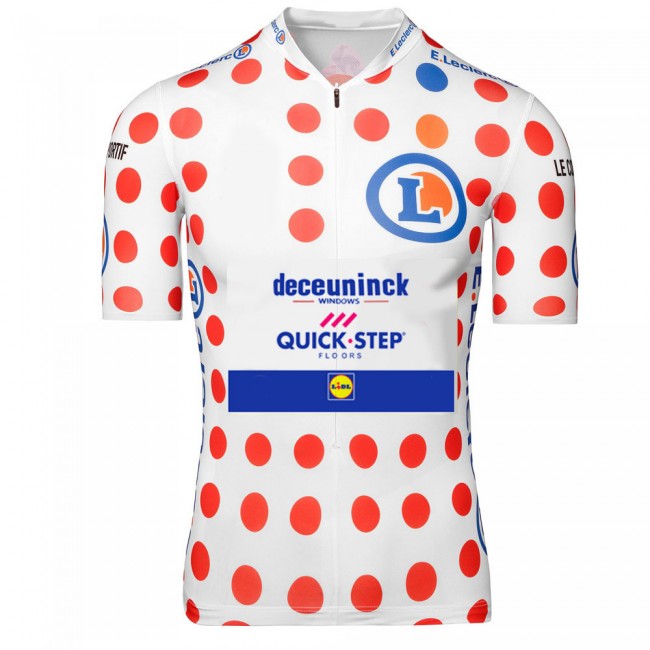 DECEUNINCK QUICK-STEP 2020 Tour De France Polka Dot Fietskleding Fietsshirt Korte Mouw 2004