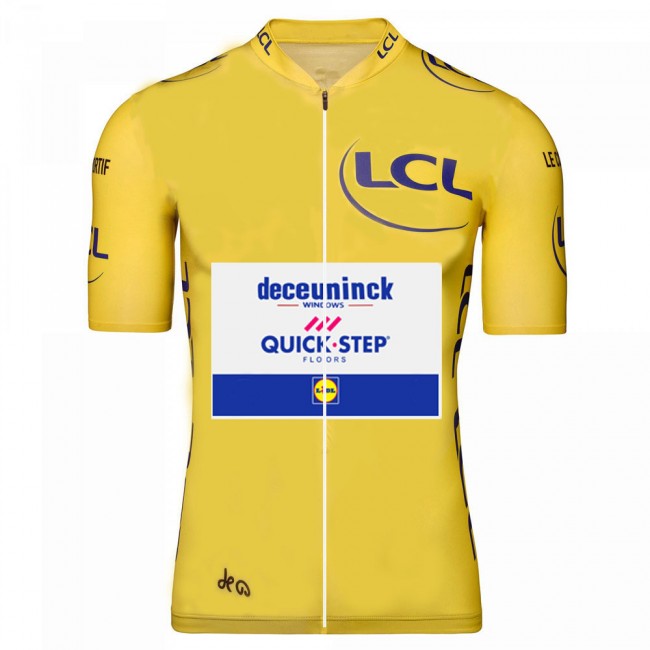 DECEUNINCK QUICK-STEP 2020 Tour De France geel Fietskleding Fietsshirt Korte Mouw 2025