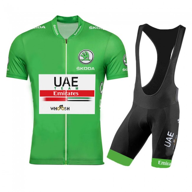 UAE EMIRATES 2020 Tour De France groen Fietskleding Fietsshirt Korte Mouw+Korte Fietsbroeken Bib 2065