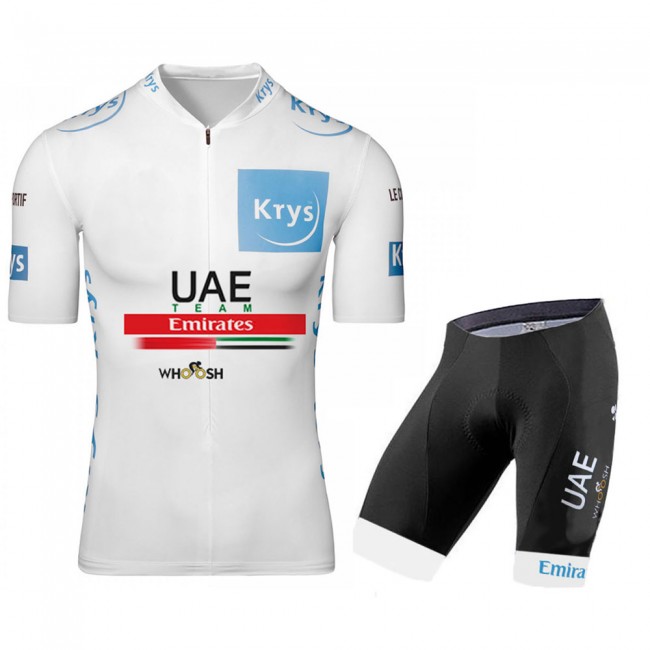 UAE EMIRATES 2020 Tour De France wit Fietskleding Fietsshirt Korte Mouw+Korte Fietsbroeken 2073