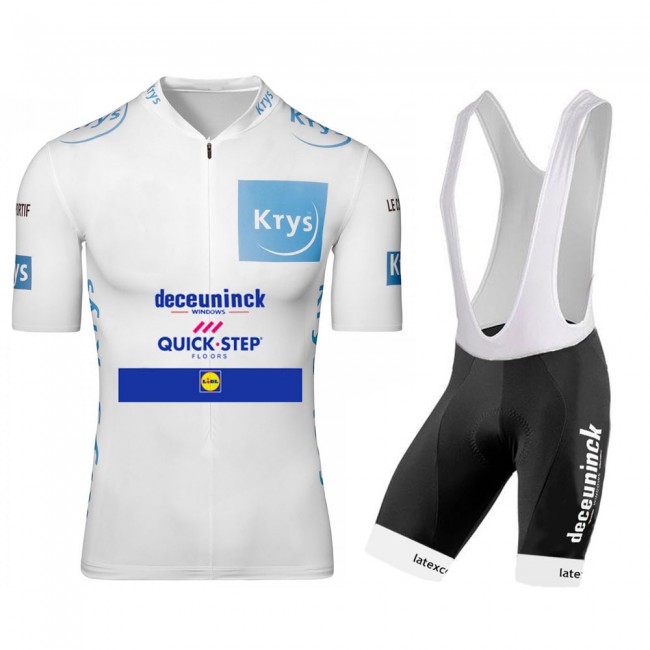 DECEUNINCK QUICK-STEP 2020 Tour De France wit Fietskleding Fietsshirt Korte Mouw+Korte Fietsbroeken Bib 2016