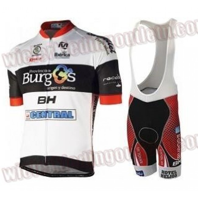 Burgos BH zwart Fietskleding Set wielershirt korte mouwen+koersbroek kort Bib 33nl10217