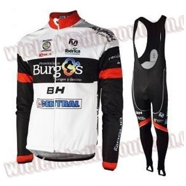 Burgos BH zwart Fietskleding Set Maillot Cyclisme Longue+Lange fietsbroeken Bib 33nl10221