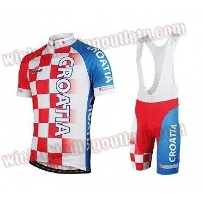 Croacia Fietskleding Set wielershirt korte mouwen+koersbroek kort Bib 33nl10191