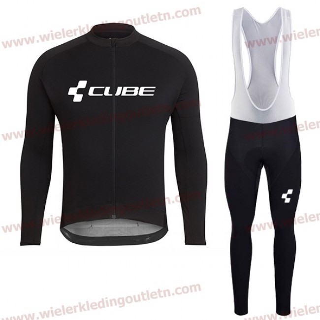 Cube 2018 zwart Wielerkleding Set Wielershirts lange mouw+fietsbroek lang met zeem nl18a031