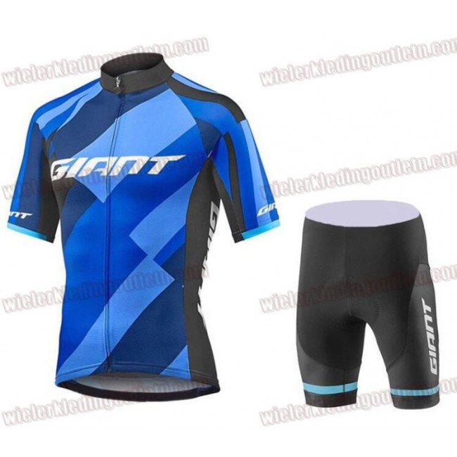 2018 Giant Elevate blauw Fietskleding Set wielershirt korte mouwen+koersbroek kort 33nl10037