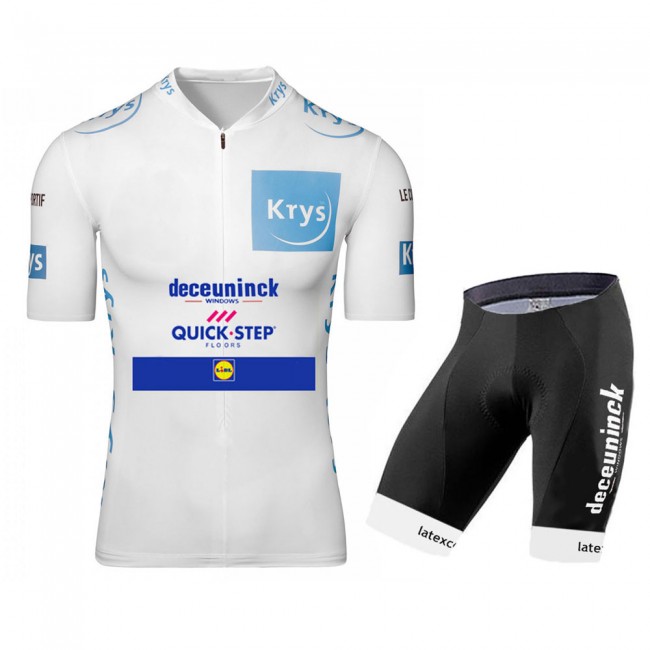 DECEUNINCK QUICK-STEP 2020 Tour De France wit Fietskleding Fietsshirt Korte Mouw+Korte Fietsbroeken 2017