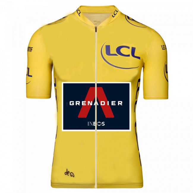 Ineos Grenadier 2020 Tour De France geel Fietskleding Wielershirt Korte Mouw+Korte Fietsbroeken Bib 2050