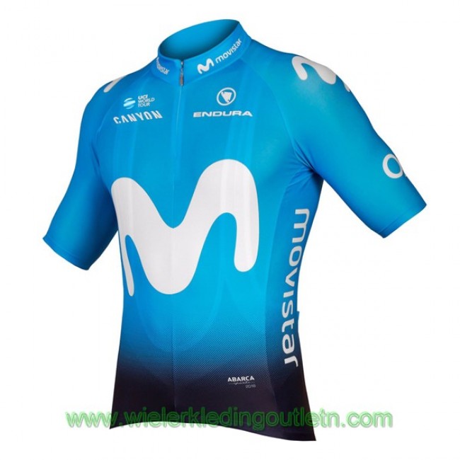 2018 Movistar Team Fietskledij Fietsshirt Korte mouw 615UQNM