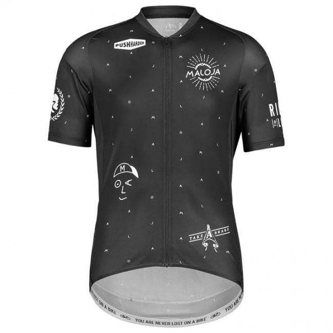 MALOJA PuraM Fietsshirt Korte Mouw Zwart JVT4X JVT4X