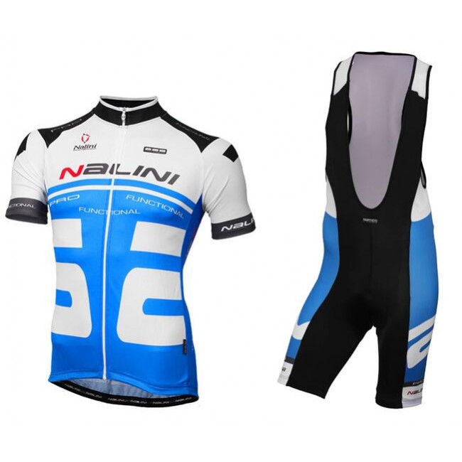 NALINI Bao Fietskleding Wielershirt Korte Mouw+Korte Fietsbroeken Bib Zwart Blauw 1PZ5N 1PZ5N