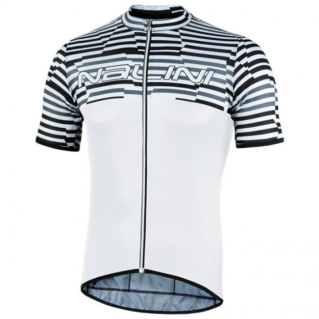 NALINI Chamonix 1924 Fietsshirt Korte Mouw Wit Zwart RUR8V RUR8V