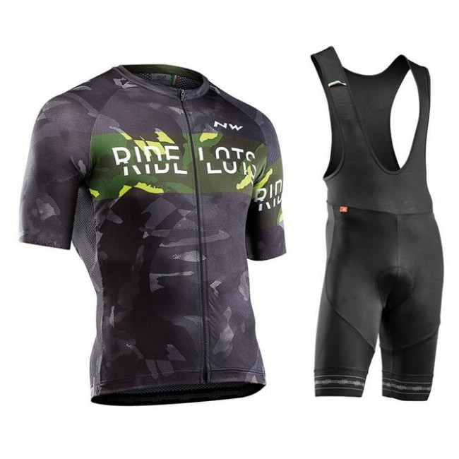 NORTHWAVE Blade Fietskleding Wielershirt Korte Mouw+Korte Fietsbroeken Bib Zwart Geel RE2LP RE2LP