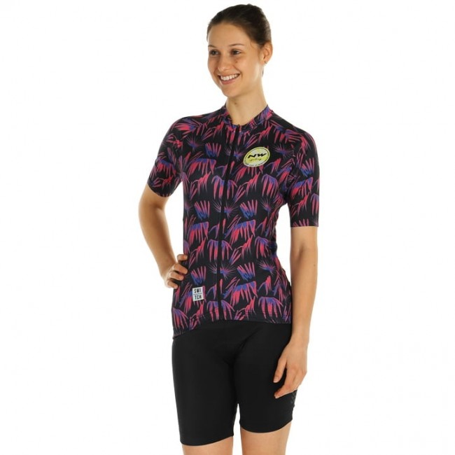 Dames NORTHWAVE Vacation Allure Wielerkleding Wielershirt Korte Mouw+Korte Fietsbroeken Pourpre YN4W6 YN4W6