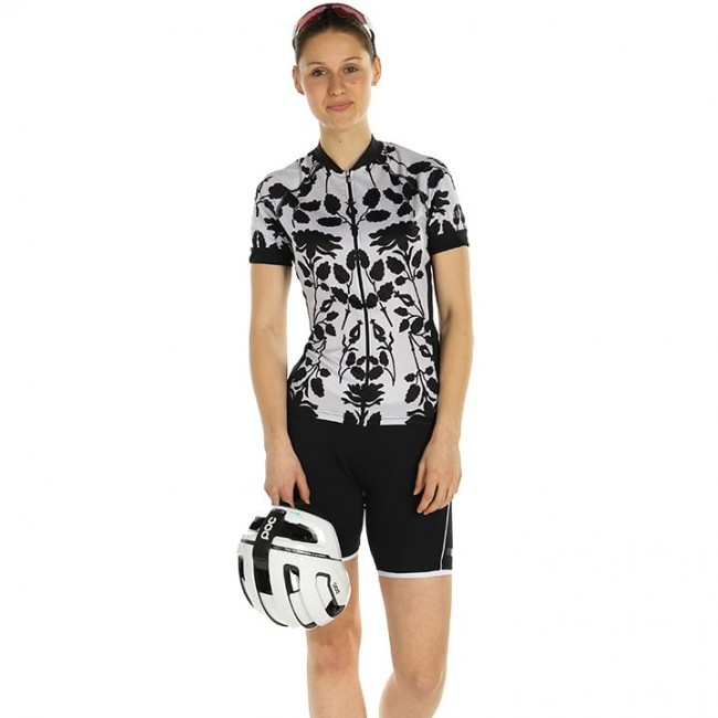 2020 Dames RH+Venus Wielerkleding Wielershirt Korte Mouw+Korte Fietsbroeken Wit Zwart 5YSOE 5YSOE