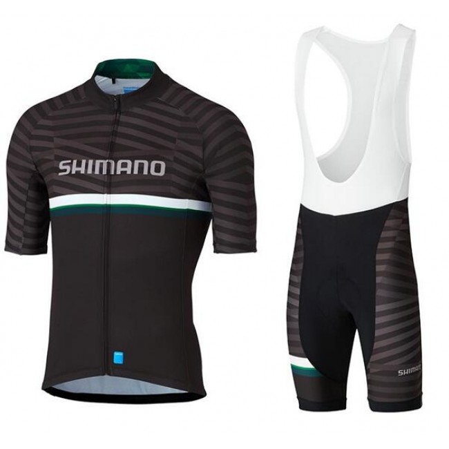 2020 SHIMANO Team Fietskleding Wielershirt Korte Mouw+Korte Fietsbroeken Bib Gris 0O1IR 0O1IR