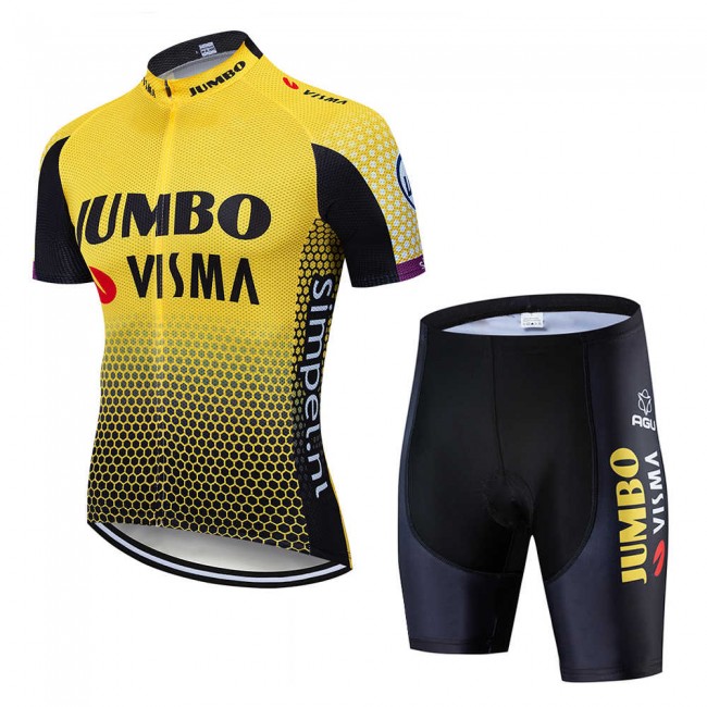 2020 TEAM JUMBO-VISMA Wielerkleding Wielershirt Korte Mouw+Korte Fietsbroeken 015TZ 015TZ