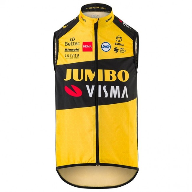 TEAM JUMBO-VISMA 2020 Fietsshirt Zonder Mouwen Zwart Geel Q9Q37 Q9Q37