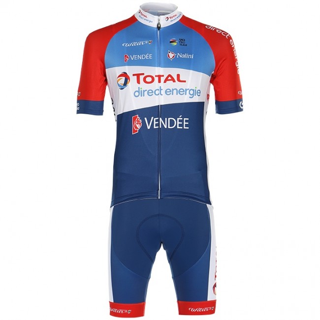 Team Total Direct Energie 2020 Wielerkleding Wielershirt Korte Mouw+Korte Fietsbroeken JIJZD JIJZD