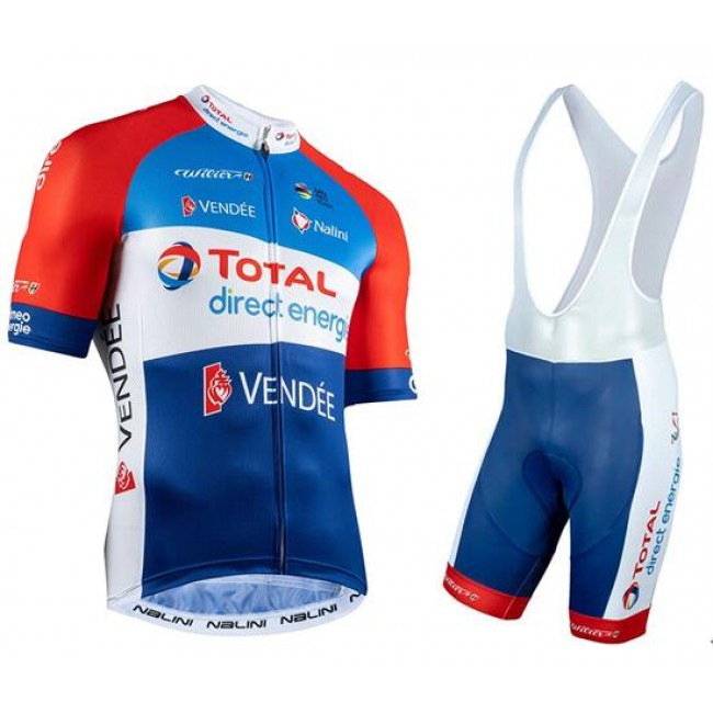 Team Total Direct Energie 2020 Fietskleding Wielershirt Korte Mouw+Korte Fietsbroeken Bib Z3XE3 Z3XE3