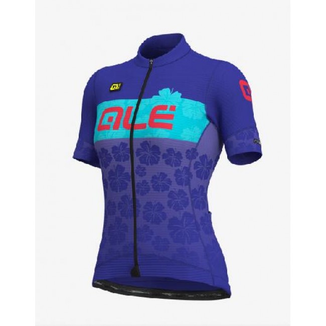 2020 Ale Ibisco Dames Fietsshirt Korte Mouw Blau 2020123