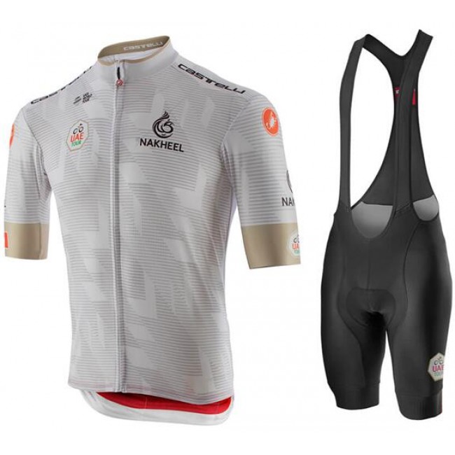 2020 UAE Tour Fietskleding Wielershirt Korte+Korte Fietsbroeken Bib wit 2020112