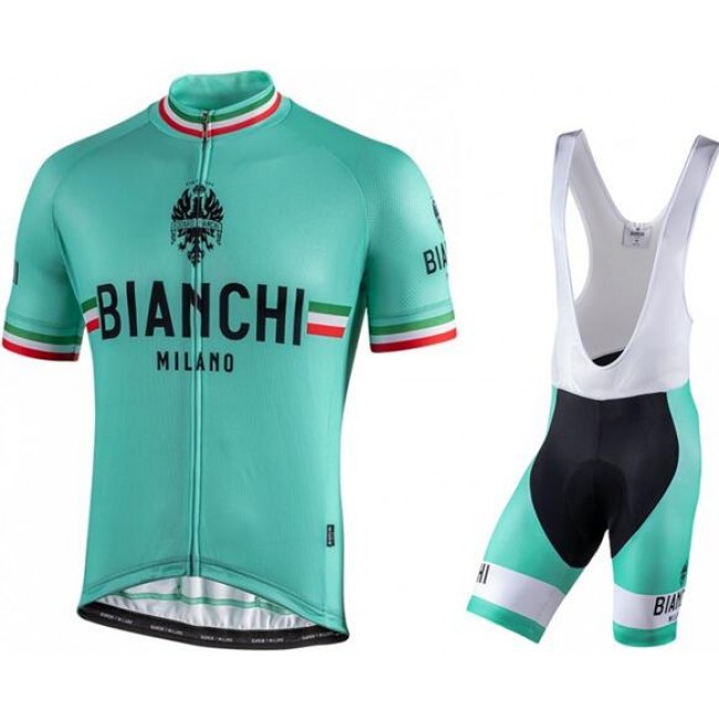 2020 BIANCHI MILANO Isalle Fietsshirt Korte Mouw+Pelau Fietsen koersbroek kort Bib Grün 2020228