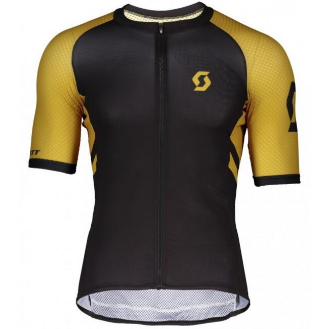 SCOTT RC Premium Climber 2020 Fietsshirt Korte Mouw zwart-geel 2020255