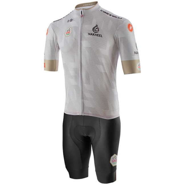 UAE Tour 2020 Fietskleding Fietsshirt+Korte Fietsbroeken wit 2020108
