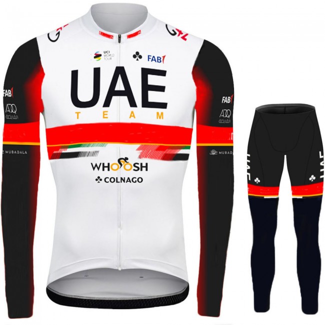 2021 UAE Emirates Pro Team Fietskleding Fietsshirt Lange Mouw+Lange Fietsbroek Bib 961