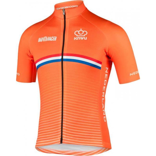 NIEDERLANDE 2020 Fietsshirt Korte Mouw langer RV-BioRacer Fietsen National Team 2020014