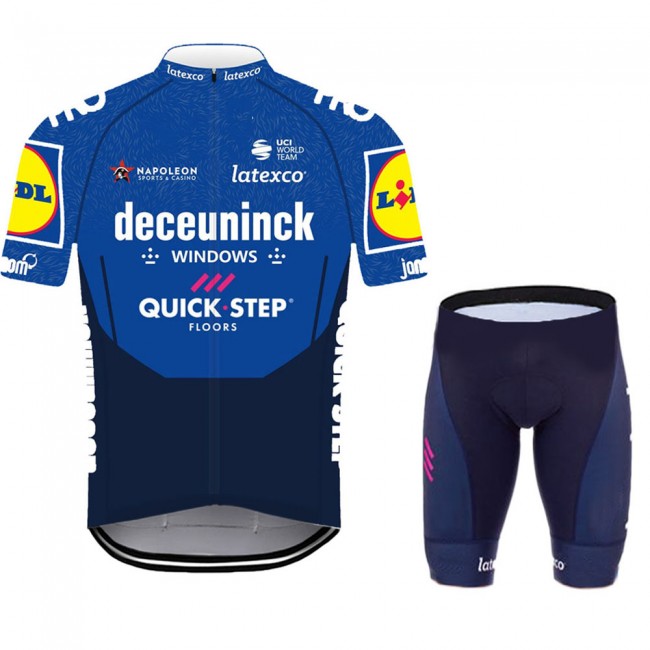 2021 Deceuninck quick step Pro Team Fietskleding Fietsshirt Korte Mouw+Korte Fietsbroeken Bib 911